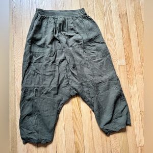 Atelier Delphine Kiko pants in Hunter Green, size L